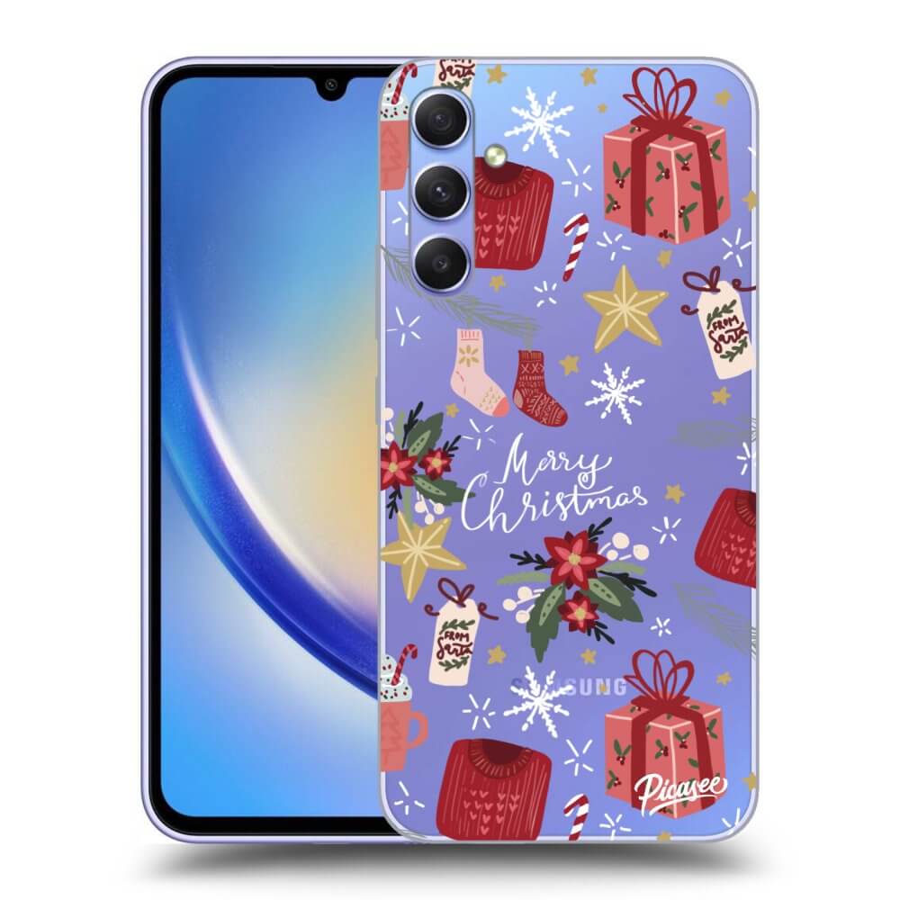 Silikonový Průhledný Obal Pro Samsung Galaxy A34 5G A346B - Christmas