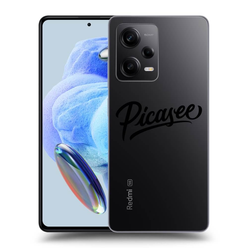 Silikonový Průhledný Obal Pro Xiaomi Redmi Note 12 5G - Picasee - Black