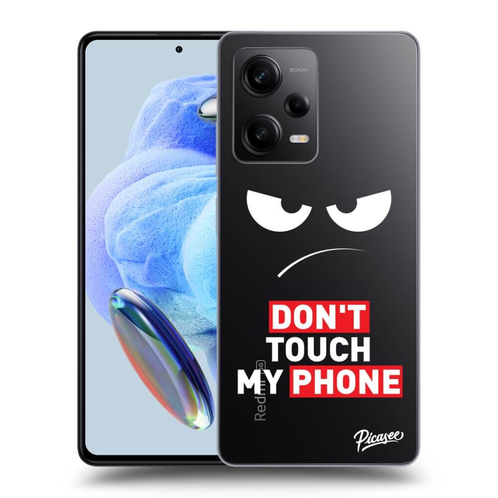 Silikonový Průhledný Obal Pro Xiaomi Redmi Note 12 5G - Angry Eyes - Transparent