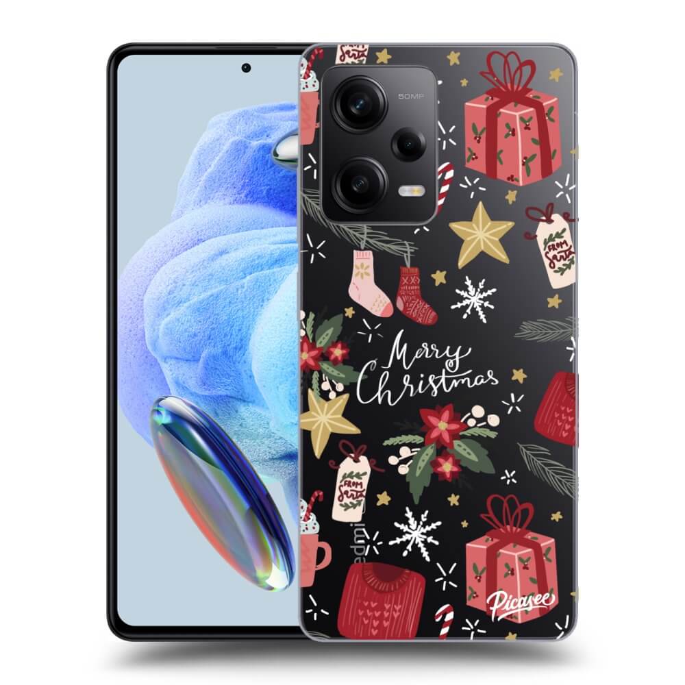 Silikonový Průhledný Obal Pro Xiaomi Redmi Note 12 Pro 5G - Christmas