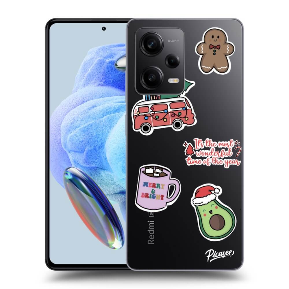 Silikonový Průhledný Obal Pro Xiaomi Redmi Note 12 Pro 5G - Christmas Stickers