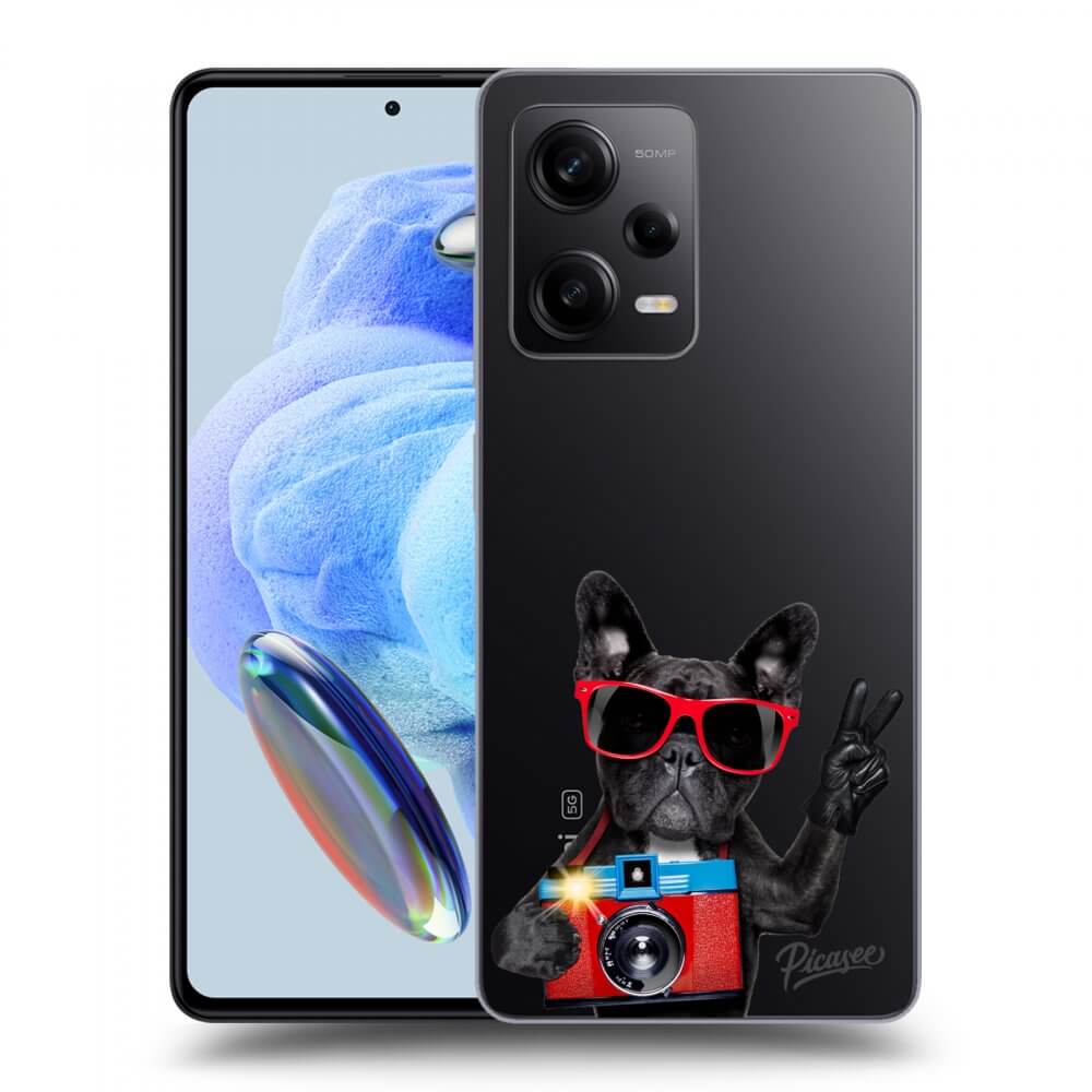 Silikonový Průhledný Obal Pro Xiaomi Redmi Note 12 Pro 5G - Francouzský Buldoček