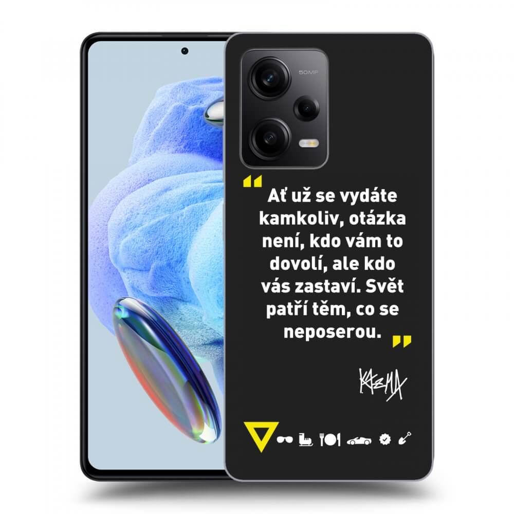 Silikonový černý Obal Pro Xiaomi Redmi Note 12 Pro+ 5G - Kazma - SVĚT PATŘÍ TĚM, CO SE NEPOSEROU