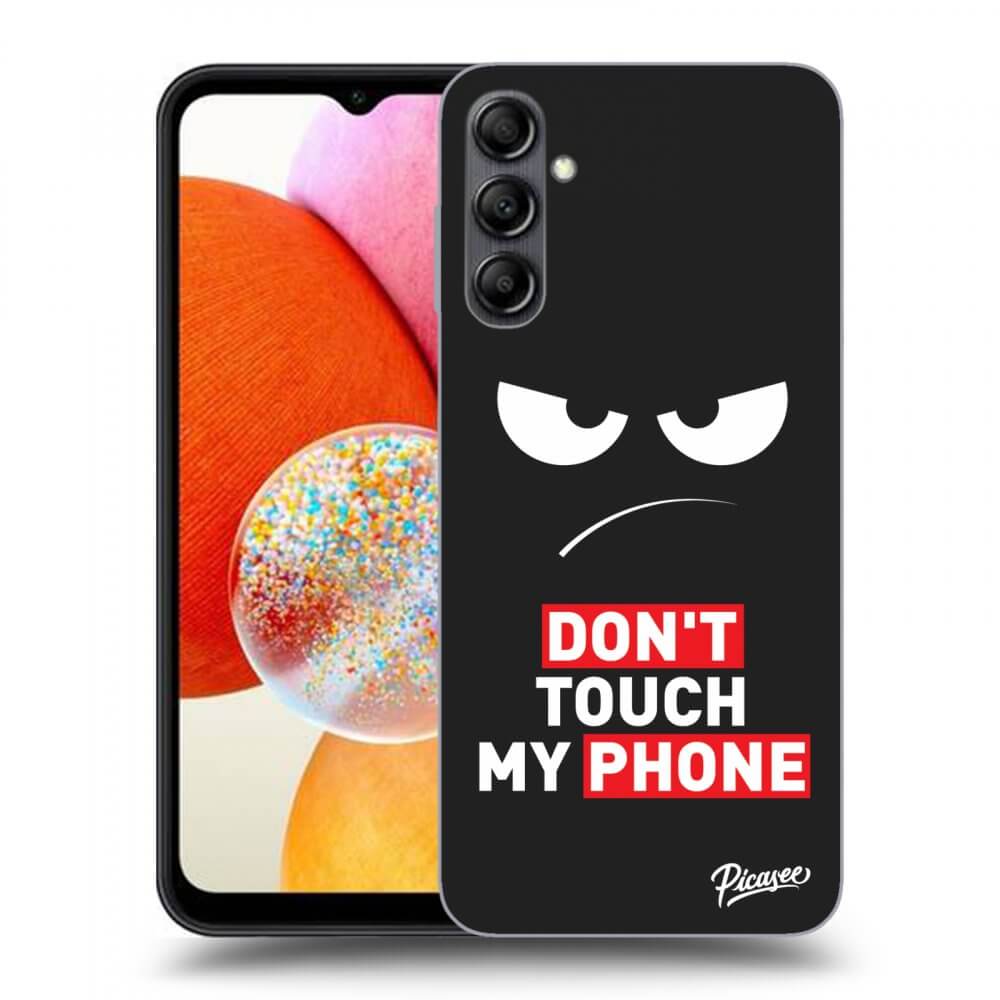 Silikonový černý Obal Pro Samsung Galaxy A14 4G A145R - Angry Eyes - Transparent