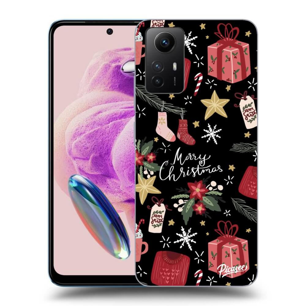 Silikonový černý Obal Pro Xiaomi Redmi Note 12S - Christmas