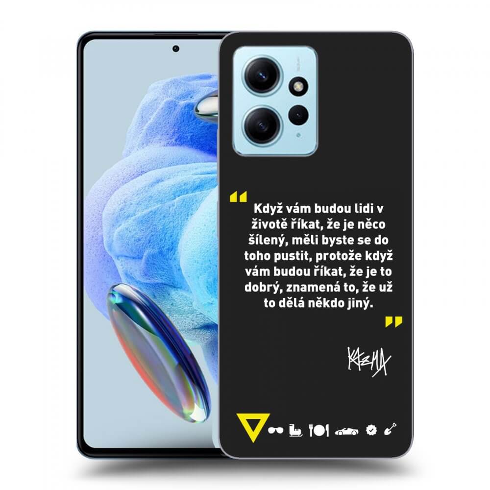 Silikonový černý Obal Pro Xiaomi Redmi Note 12 4G - Kazma - MĚLI BYSTE SE DO TOHO PUSTIT