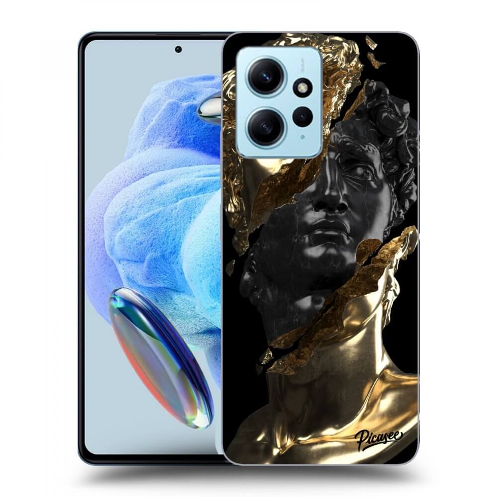 Silikonový černý Obal Pro Xiaomi Redmi Note 12 4G - Gold - Black