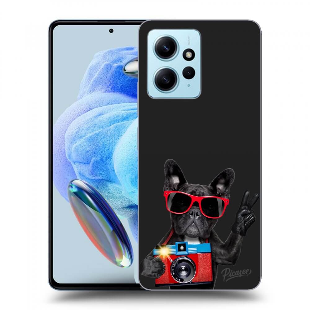 Silikonový černý Obal Pro Xiaomi Redmi Note 12 4G - Francouzský Buldoček