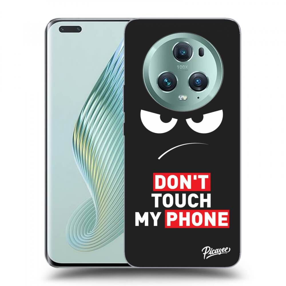 Silikonový černý Obal Pro Honor Magic5 Pro - Angry Eyes - Transparent