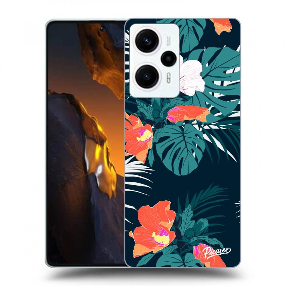 Silikonový černý Obal Pro Xiaomi Poco F5 - Monstera Color