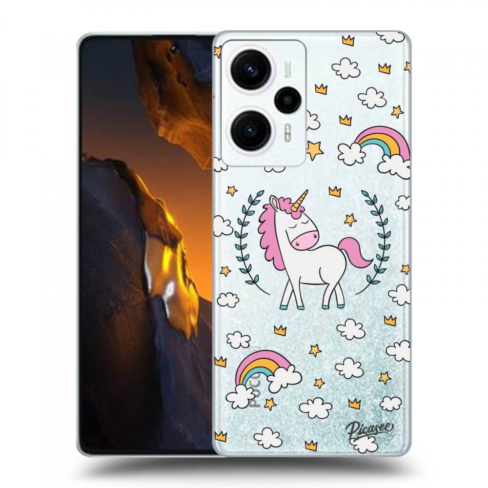 Silikonový Průhledný Obal Pro Xiaomi Poco F5 - Unicorn Hvězdné Nebe