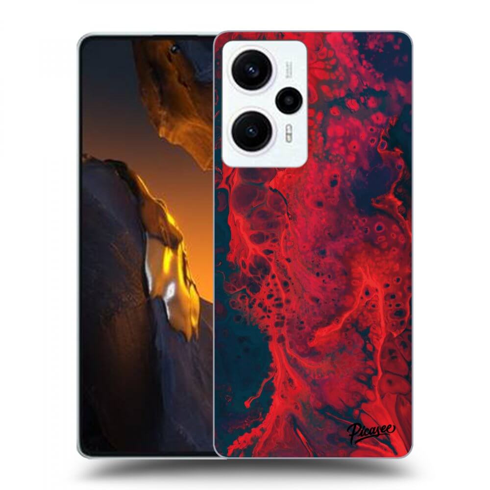 Silikonový černý Obal Pro Xiaomi Poco F5 - Organic Red