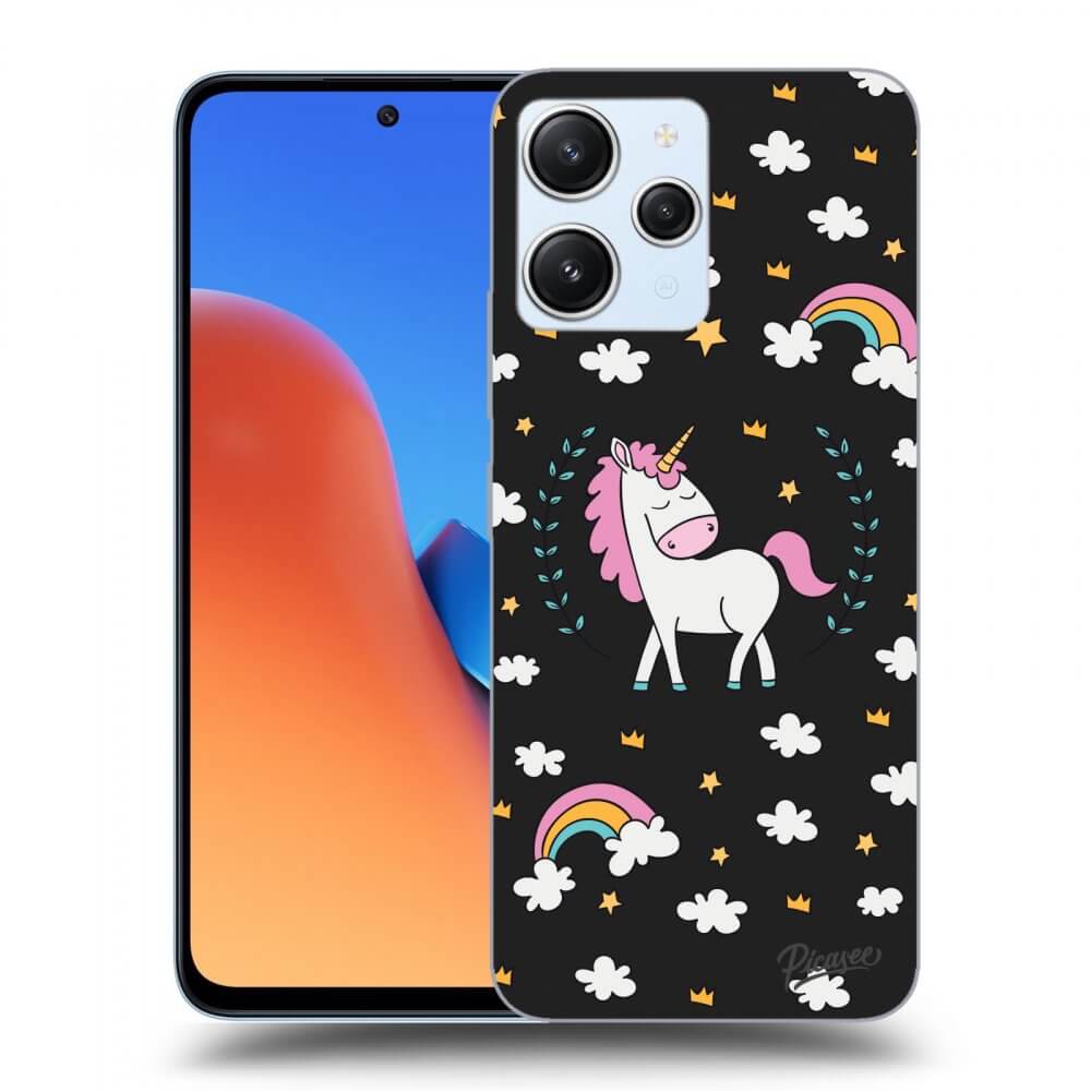 Silikonový černý Obal Pro Xiaomi Redmi 12 4G - Unicorn Hvězdné Nebe