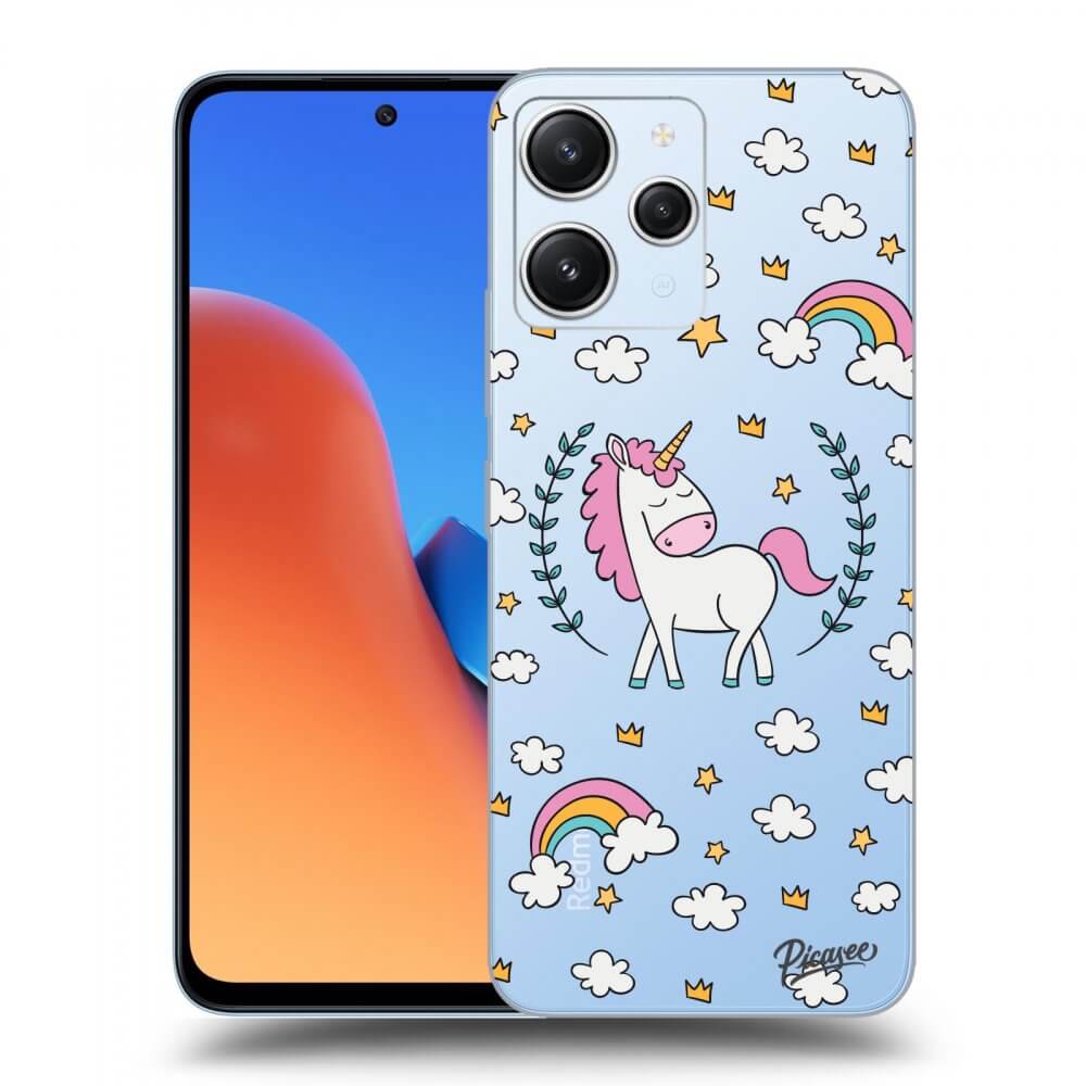 Silikonový Průhledný Obal Pro Xiaomi Redmi 12 4G - Unicorn Hvězdné Nebe