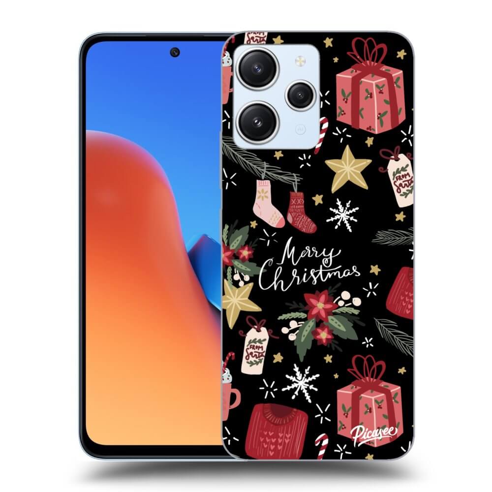 Silikonový černý Obal Pro Xiaomi Redmi 12 4G - Christmas