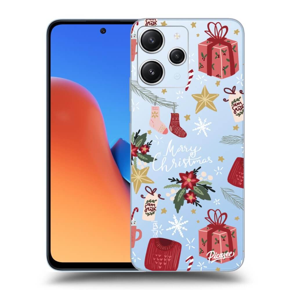 Silikonový Průhledný Obal Pro Xiaomi Redmi 12 4G - Christmas