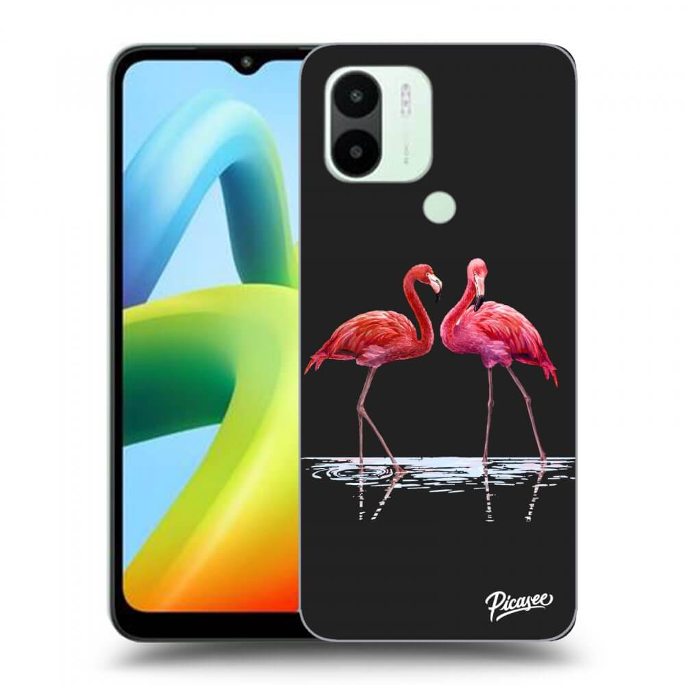 Silikonový černý Obal Pro Xiaomi Redmi A2 - Flamingos Pár