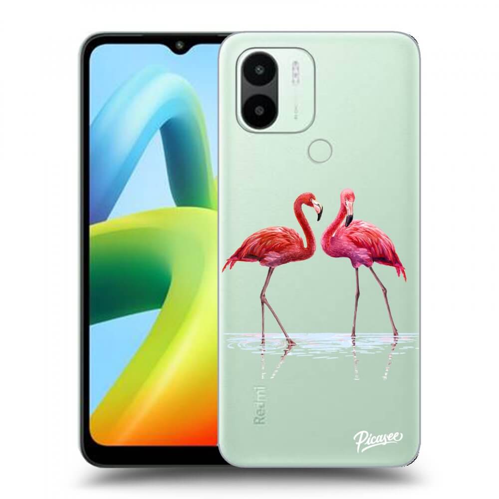 Silikonový Průhledný Obal Pro Xiaomi Redmi A2 - Flamingos Pár