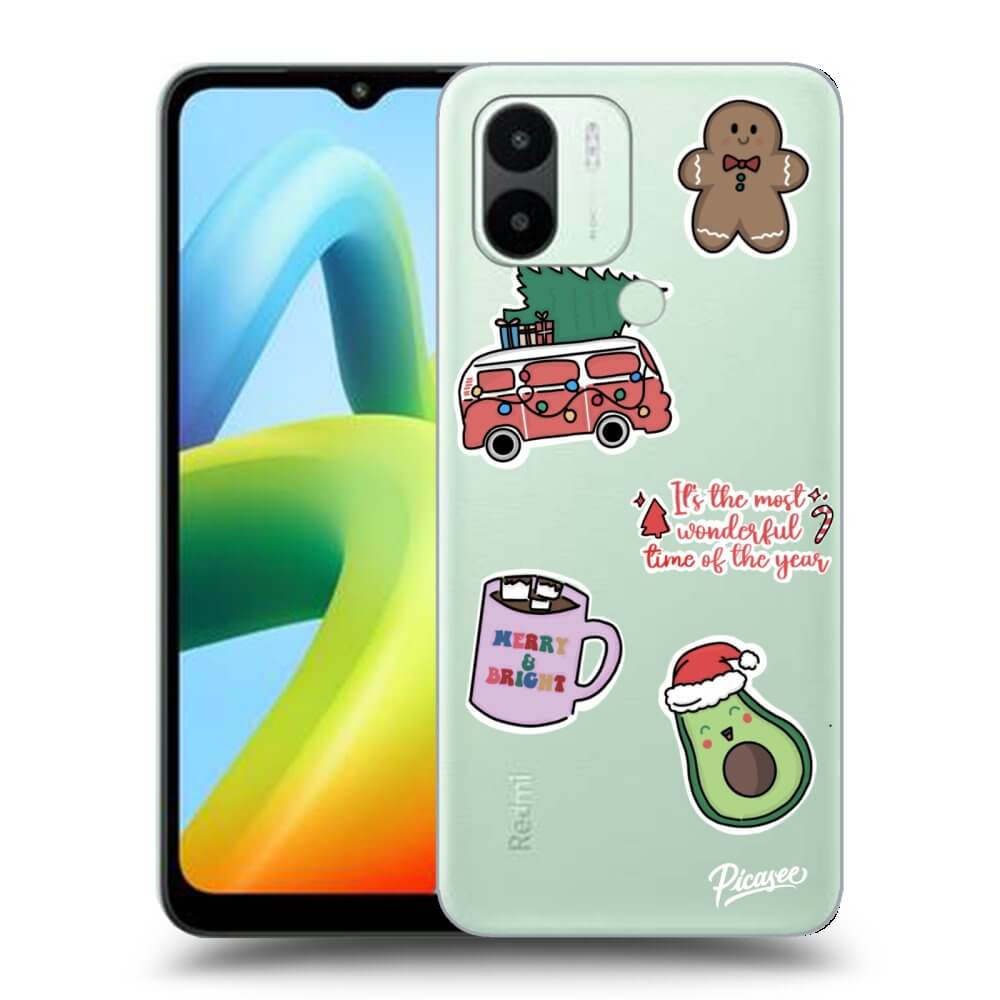 Silikonový Průhledný Obal Pro Xiaomi Redmi A2 - Christmas Stickers