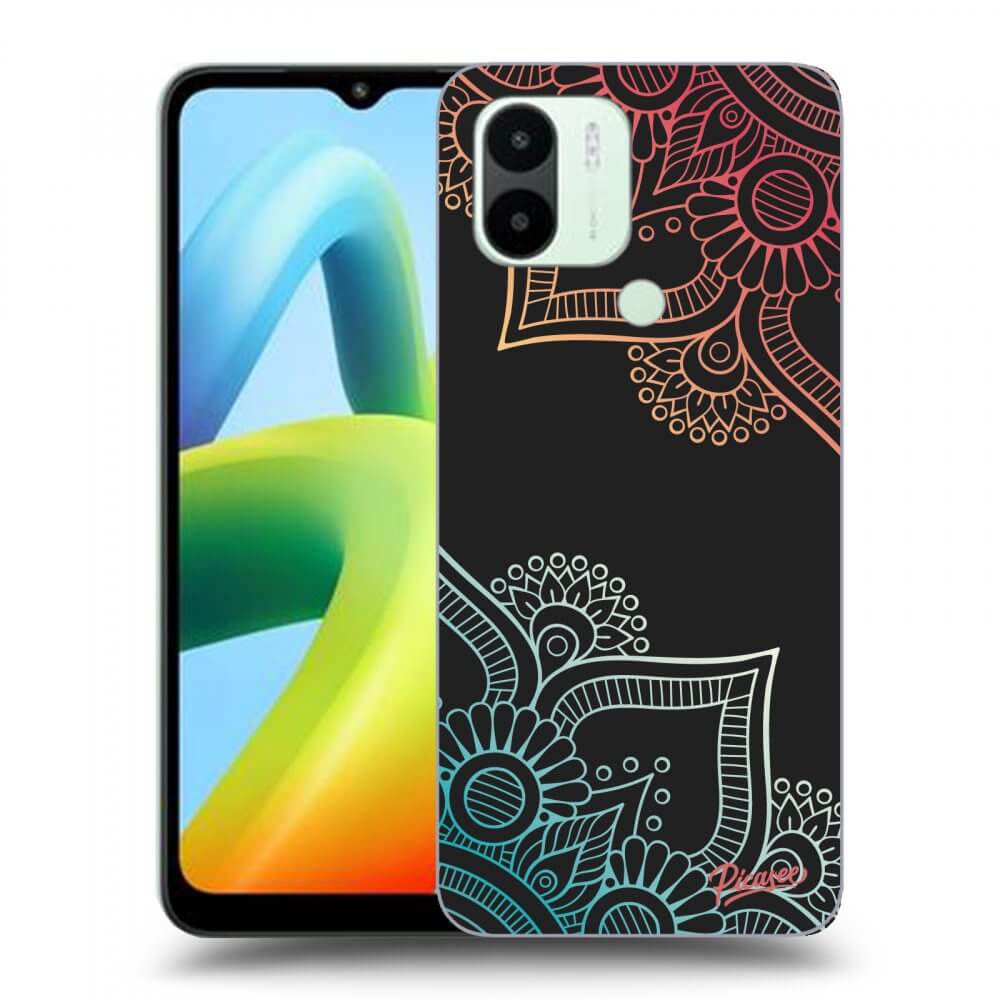 Silikonový černý Obal Pro Xiaomi Redmi A2 - Květinový Vzor