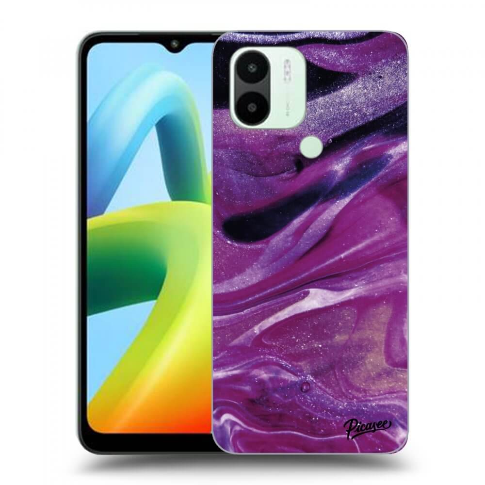 Silikonový černý Obal Pro Xiaomi Redmi A2 - Purple Glitter