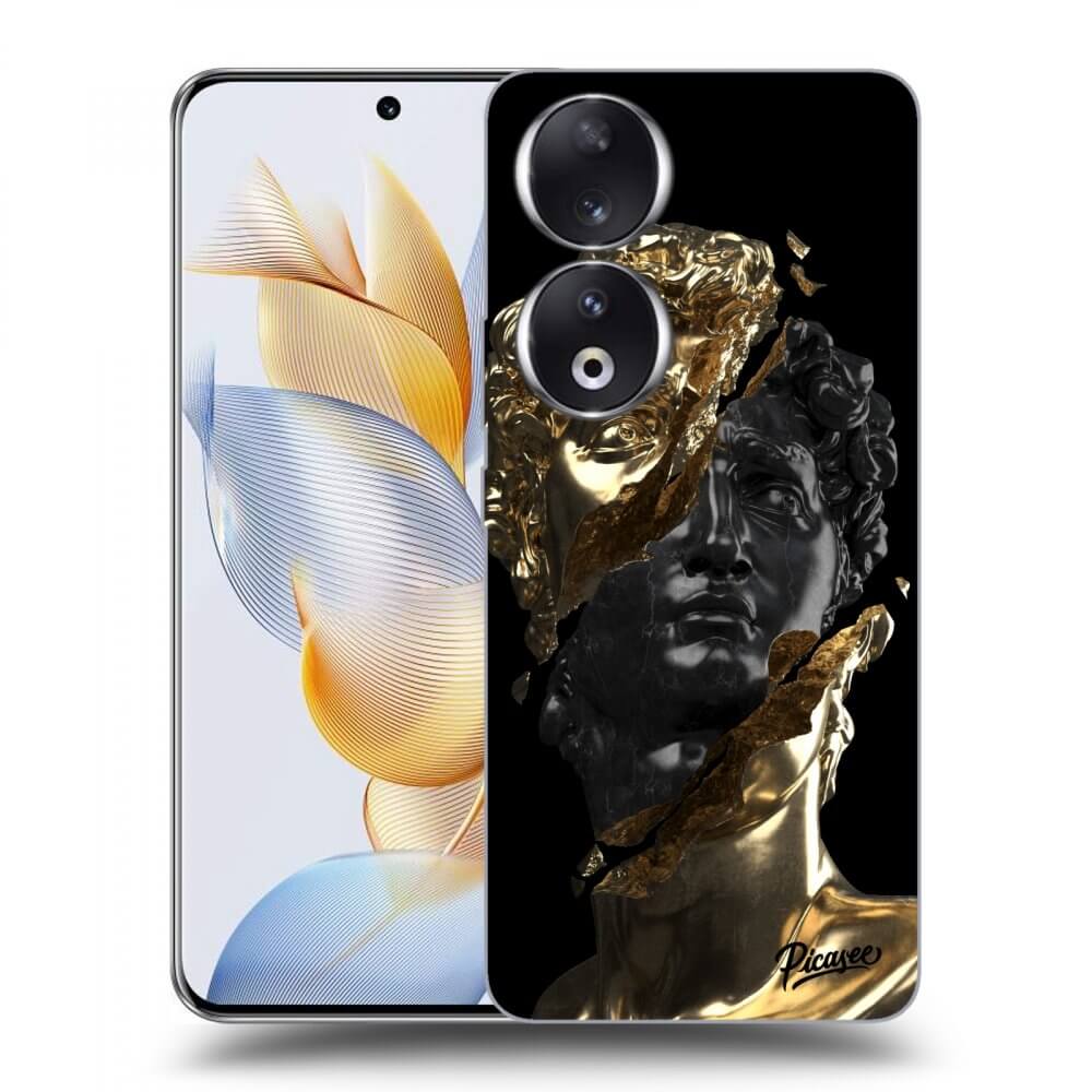 Silikonový černý Obal Pro Honor 90 5G - Gold - Black