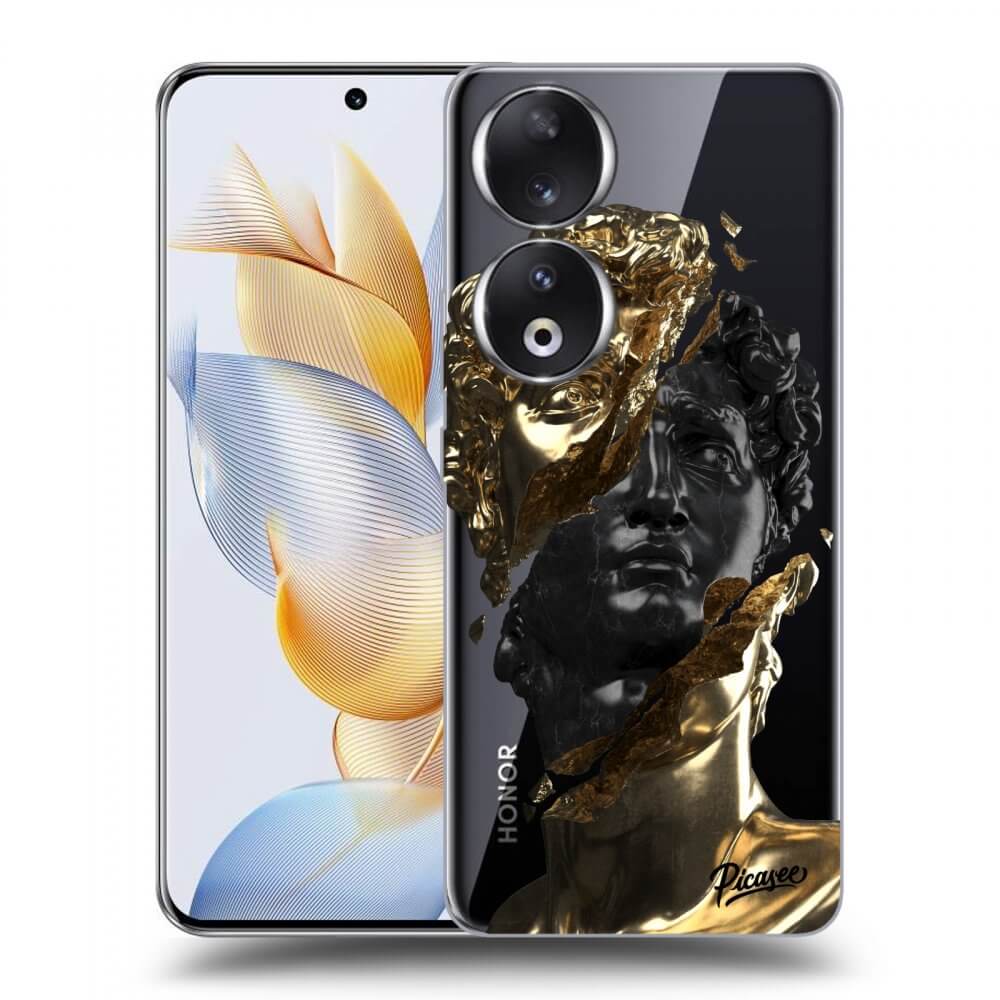 Silikonový Průhledný Obal Pro Honor 90 5G - Gold - Black