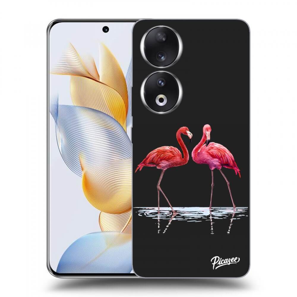 Silikonový černý Obal Pro Honor 90 5G - Flamingos Pár