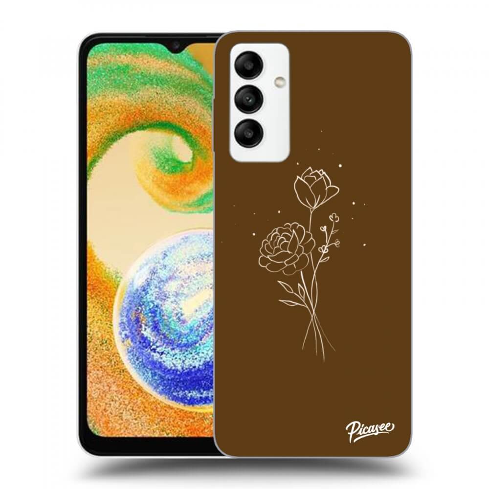 ULTIMATE CASE Pro Samsung Galaxy A04s A047F - Brown Flowers