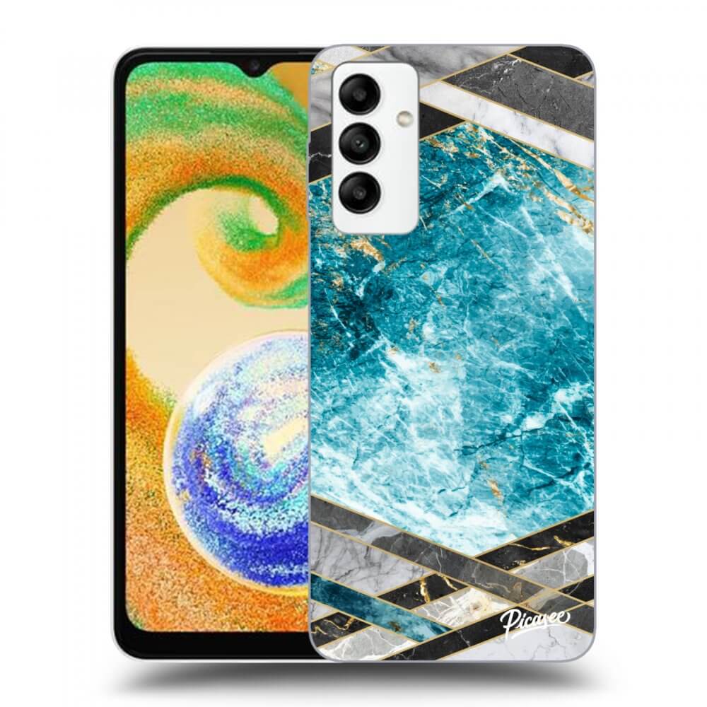 Silikonový Průhledný Obal Pro Samsung Galaxy A04s A047F - Blue Geometry