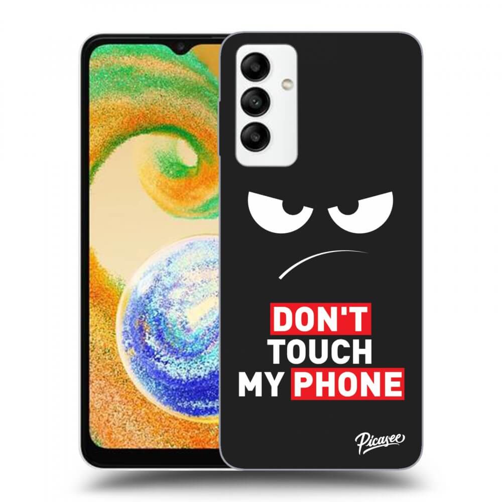 Silikonový černý Obal Pro Samsung Galaxy A04s A047F - Angry Eyes - Transparent