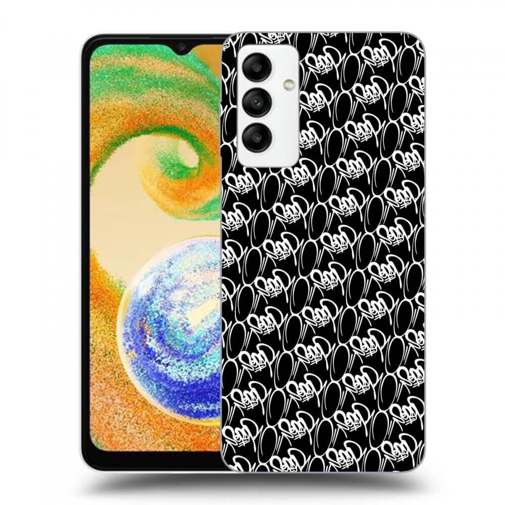 Silikonový černý Obal Pro Samsung Galaxy A04s A047F - Separ - White On Black 2