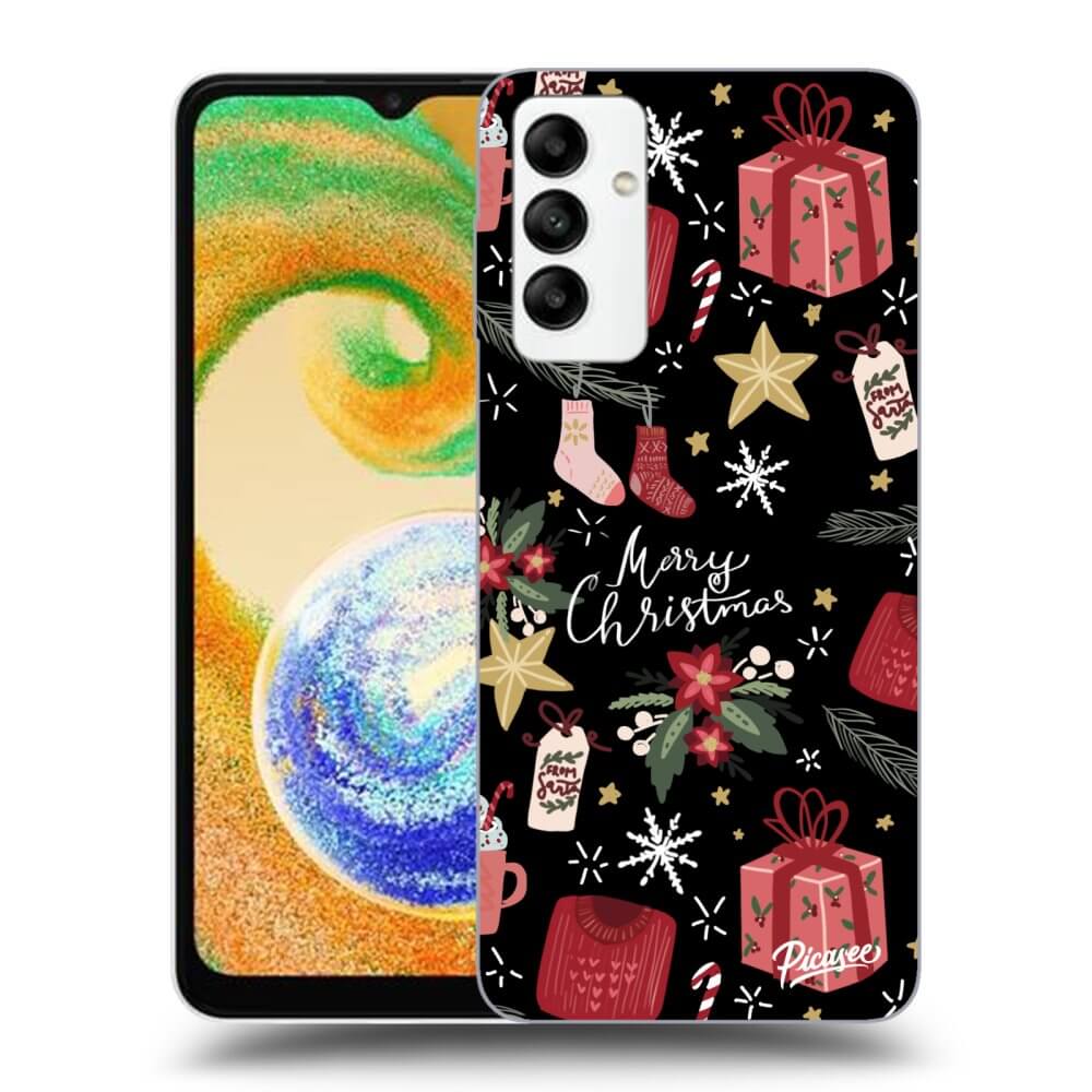 Silikonový černý Obal Pro Samsung Galaxy A04s A047F - Christmas