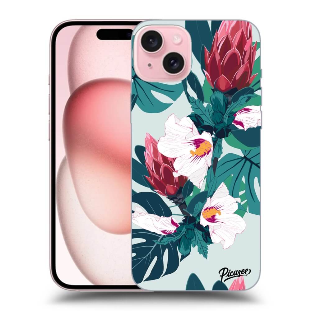 Silikonový černý Obal Pro Apple IPhone 15 - Rhododendron