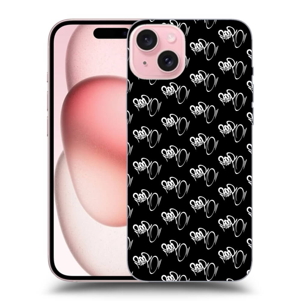 Silikonový černý Obal Pro Apple IPhone 15 - Separ - White On Black