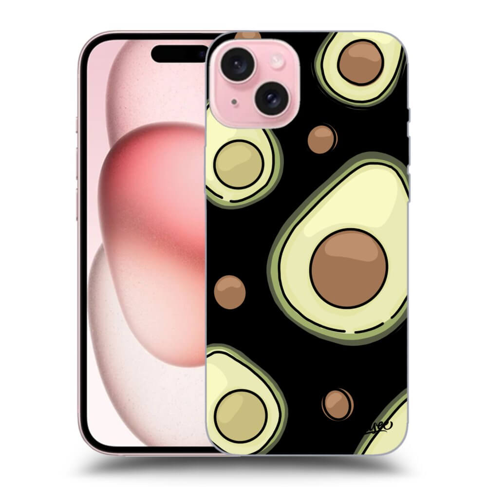 Silikonový černý Obal Pro Apple IPhone 15 - Avocado