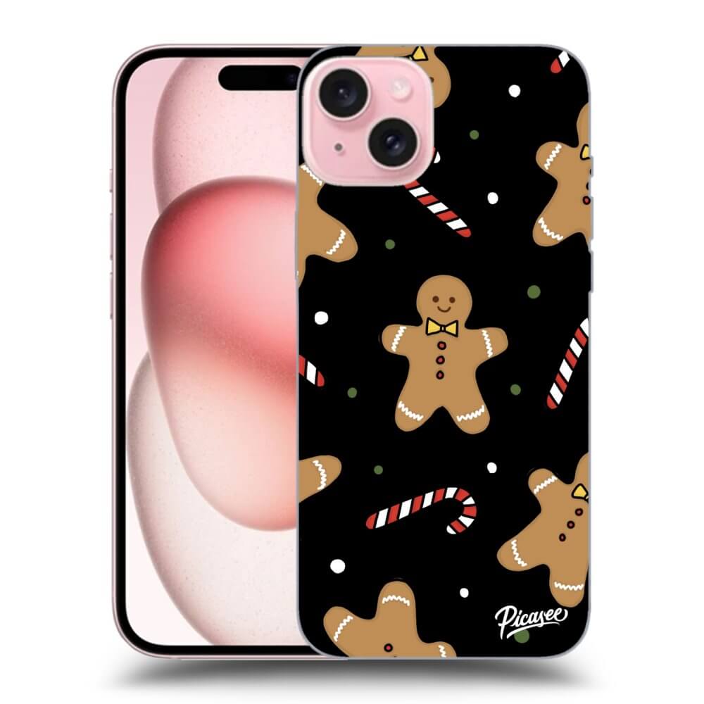 Silikonový černý Obal Pro Apple IPhone 15 - Gingerbread