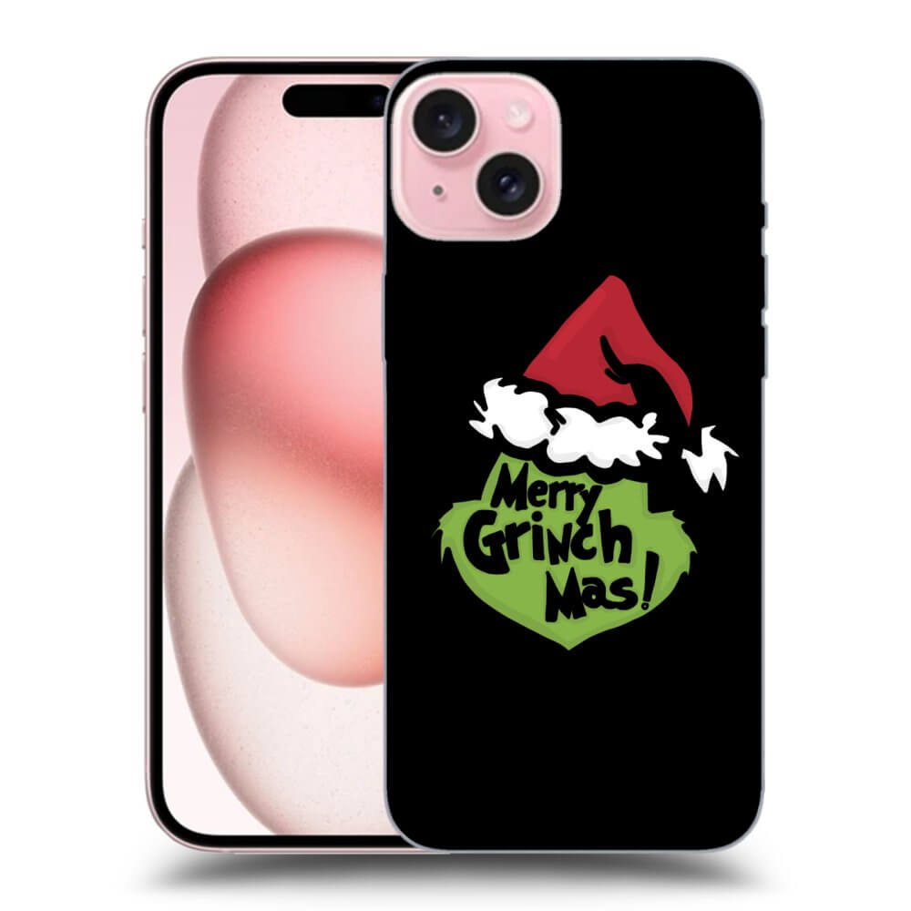 Silikonový černý Obal Pro Apple IPhone 15 - Grinch 2