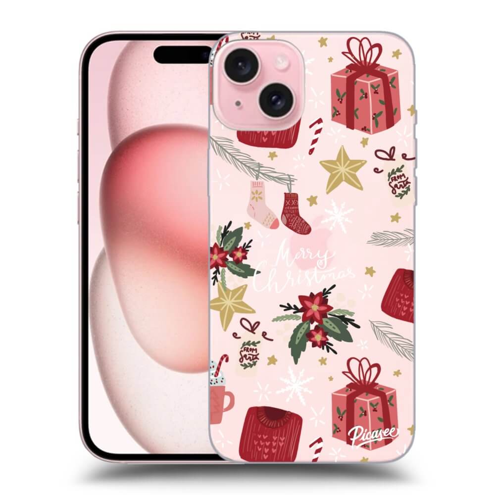 Silikonový Průhledný Obal Pro Apple IPhone 15 - Christmas