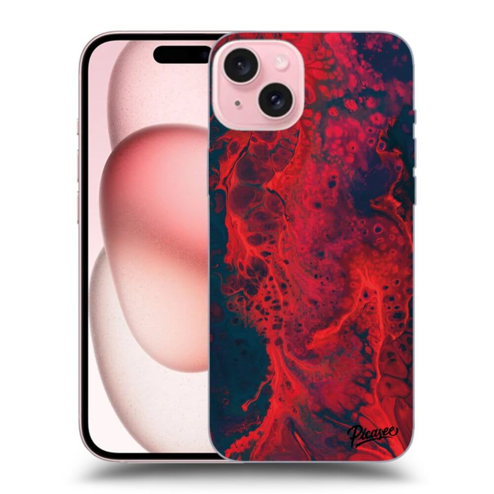 Silikonový černý Obal Pro Apple IPhone 15 - Organic Red