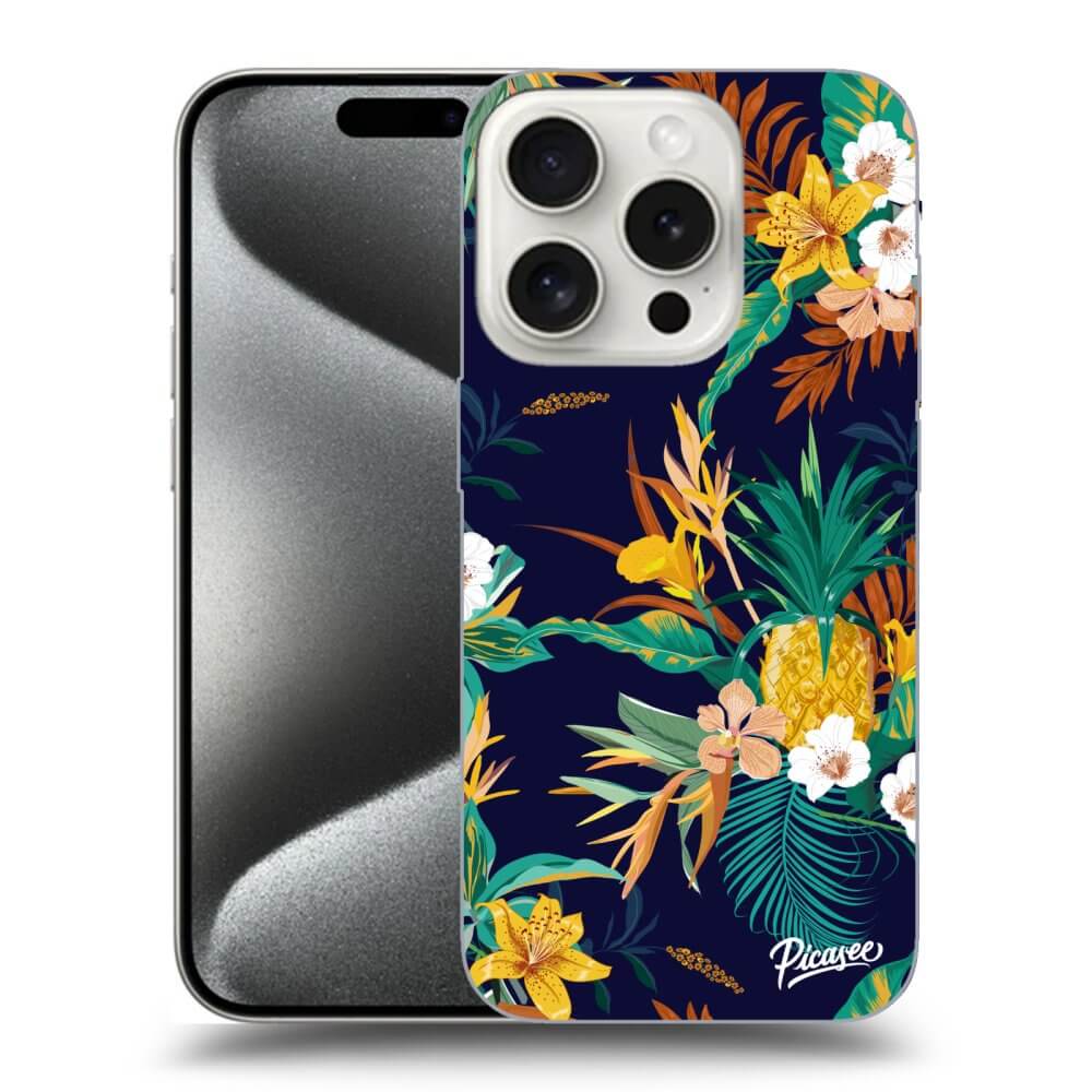 Silikonový Průhledný Obal Pro Apple IPhone 15 Pro - Pineapple Color