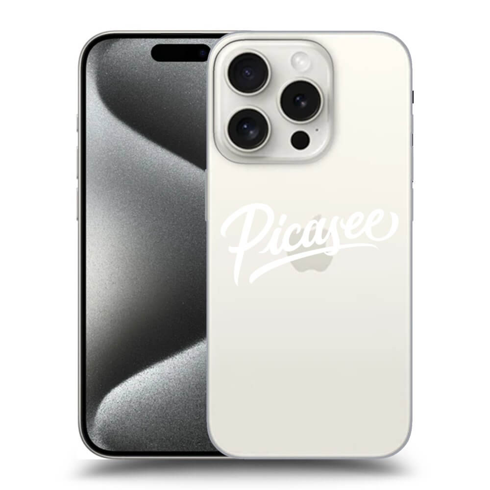 Silikonový Průhledný Obal Pro Apple IPhone 15 Pro - Picasee - White