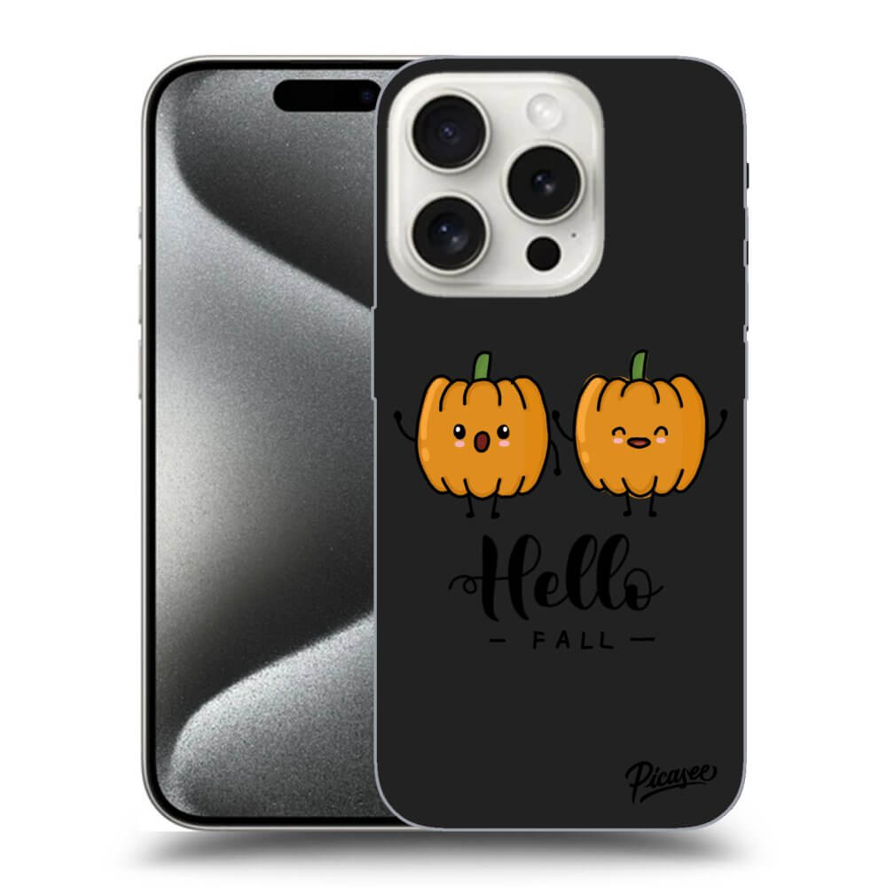 Silikonový černý Obal Pro Apple IPhone 15 Pro - Hallo Fall