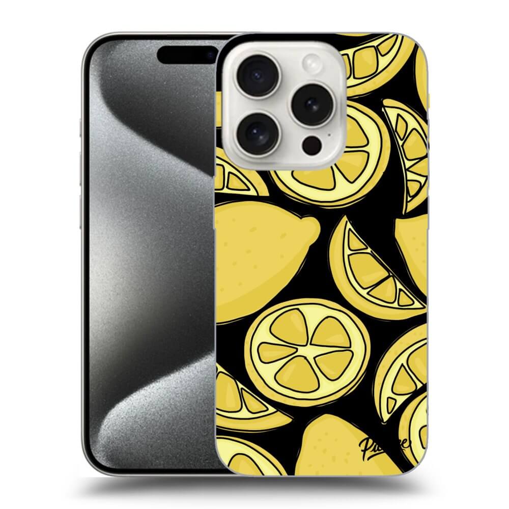 Silikonový černý Obal Pro Apple IPhone 15 Pro - Lemon