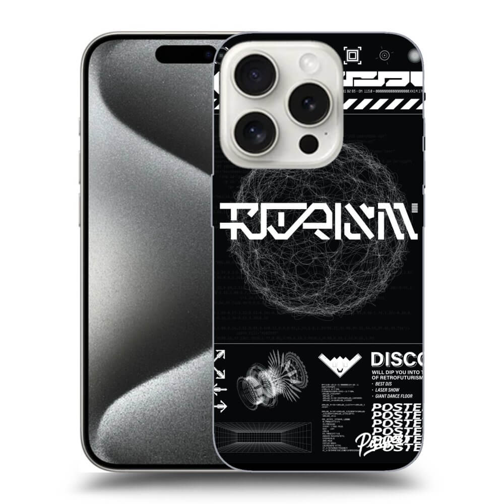 Silikonový Průhledný Obal Pro Apple IPhone 15 Pro - BLACK DISCO