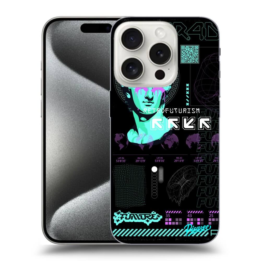 Silikonový černý Obal Pro Apple IPhone 15 Pro - RETRO