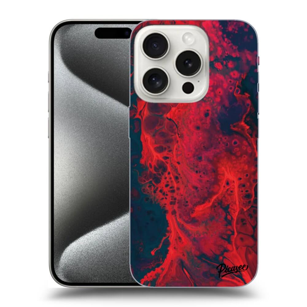 Silikonový černý Obal Pro Apple IPhone 15 Pro - Organic Red