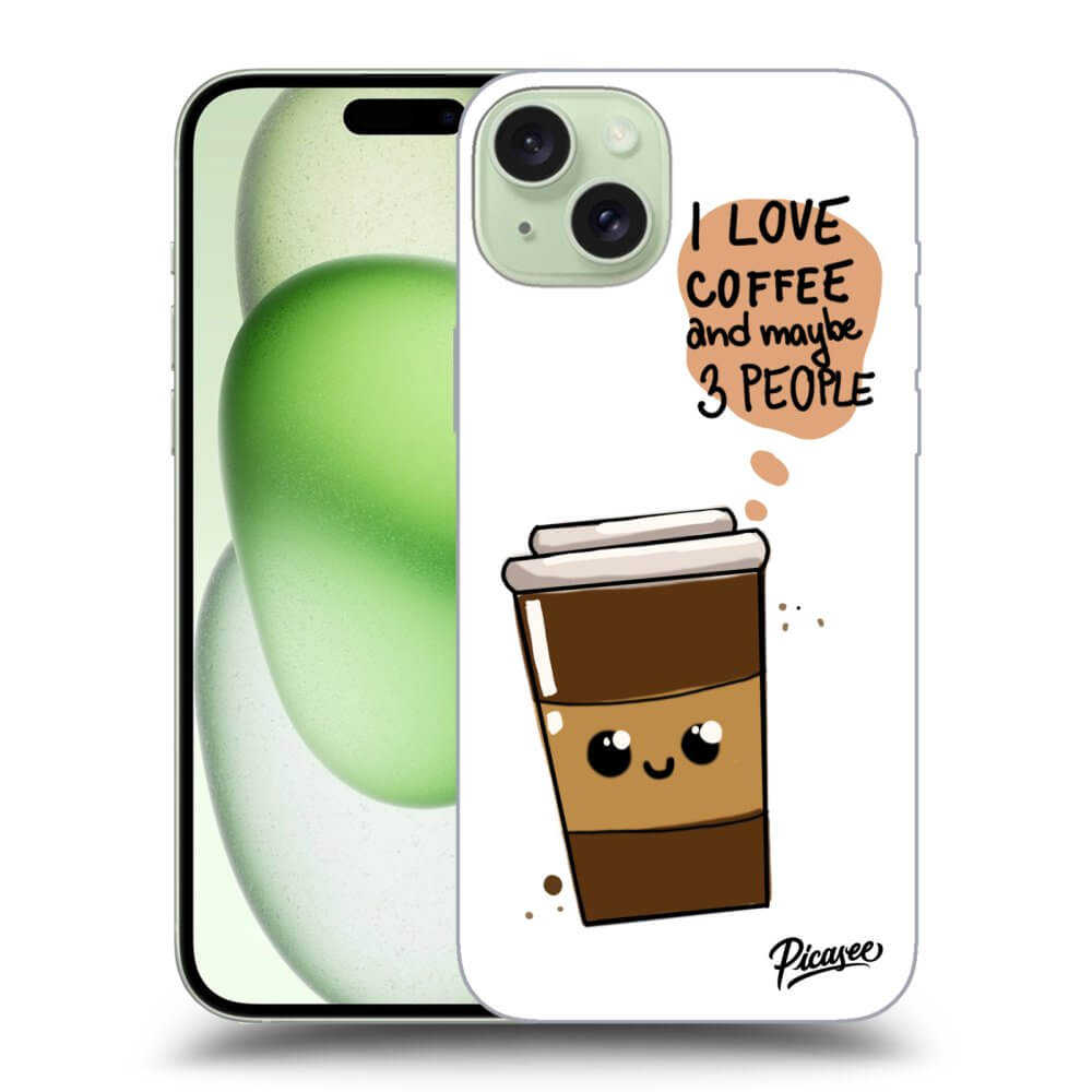 Silikonový Průhledný Obal Pro Apple IPhone 15 Plus - Cute Coffee