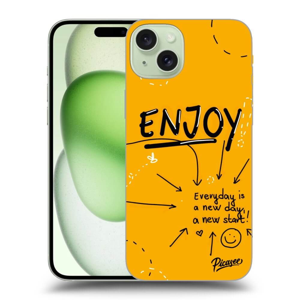 Silikonový Průhledný Obal Pro Apple IPhone 15 Plus - Enjoy