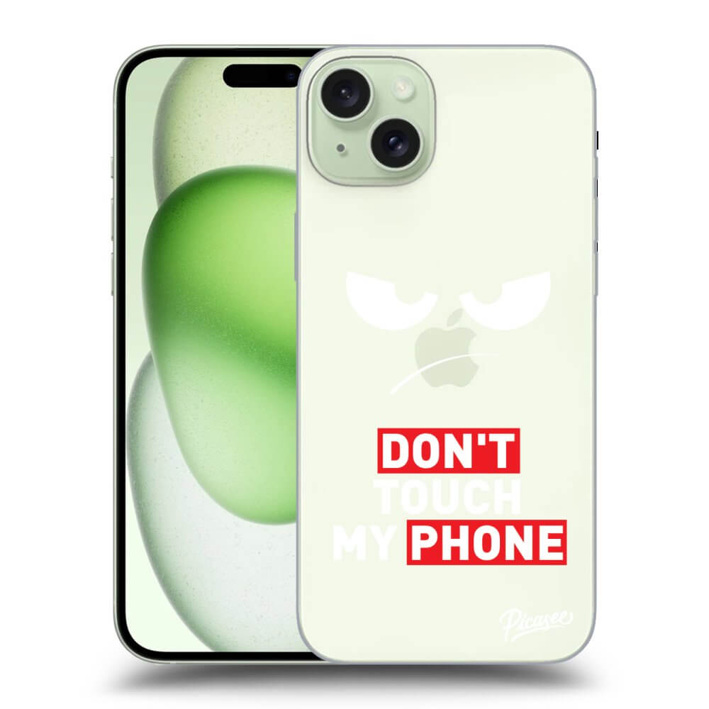 Silikonový Průhledný Obal Pro Apple IPhone 15 Plus - Angry Eyes - Transparent